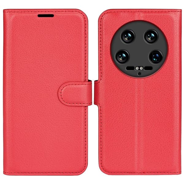 Klassisk Xiaomi 14 Ultra flip etui - Rød Red