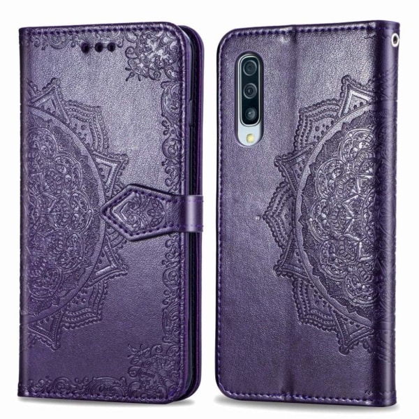 Mandala Samsung Galaxy A50 etui - Lilla Purple