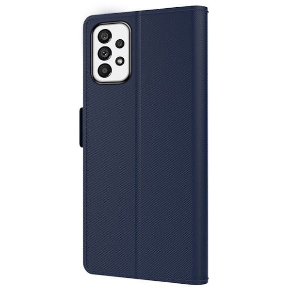 Phone Suojakotelo With Make-up Mirror And Slick Design For Samsung Galaxy A73 - Sininen Blue
