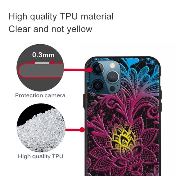 Imagine iPhone 13 Pro Max deksel - Henna-Lotus Multicolor