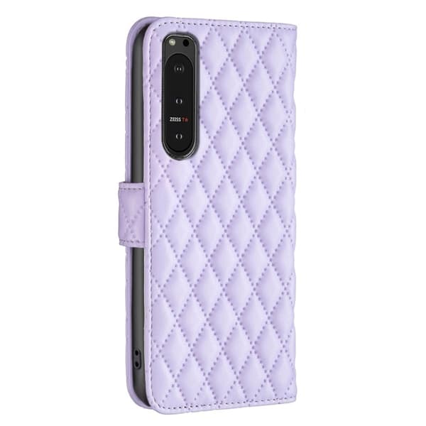 Rombemønster, matt flip-deksel for Sony Xperia 10 VI - Lilla Purple