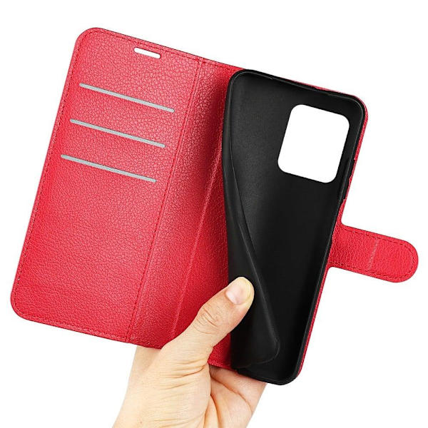Klassisk Motorola Edge 30 Ultra / X30 Pro Flip Etui - Rød Red