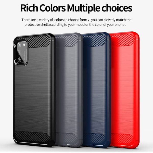 Carbon Flex Suojakotelo Samsung Galaxy A02s - Musta Black