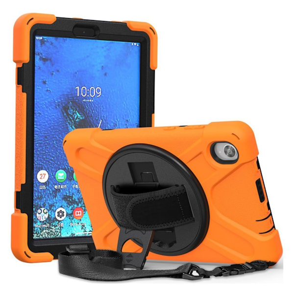 Lenovo Tab M8 360 vridbart silikonfodral - Orange Orange