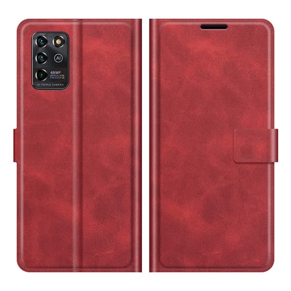Lompakko Nahkakotelo For ZTE Blade V30 Vita - Punainen Red