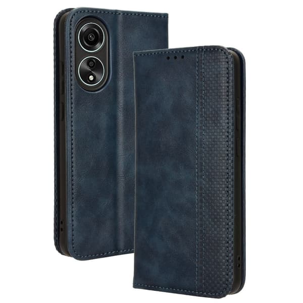 Bofink Vintage Oppo A78 Læder Etui - Blå Blue
