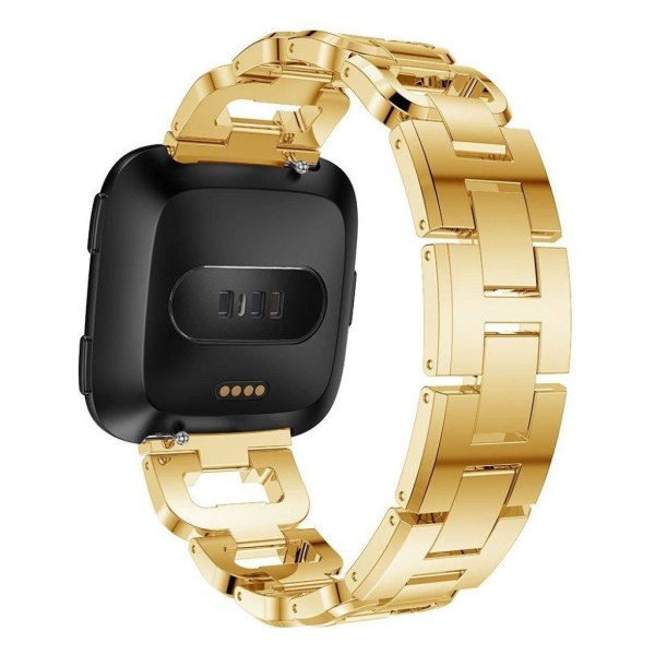 Fitbit Versa rhinestone stainless steel watch band - Gold Gold
