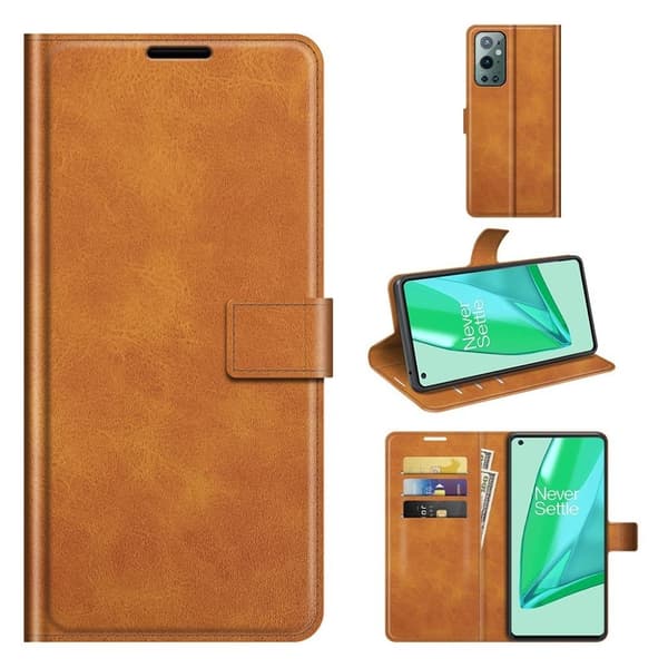 Wallet-style Læder Etui til Oneplus 9 Pro - Orange Orange