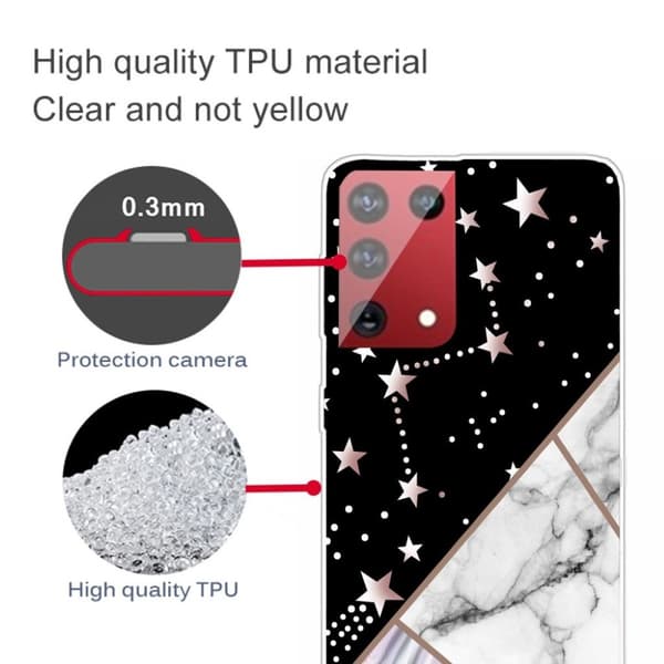 Marble Samsung Galaxy S21 Ultra Etui - Constellation Klinkekule Tile Multicolor