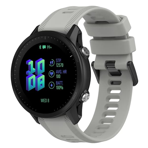 Garmin Forerunner 955 klockarmband i twillstil - Grå Silvergrå