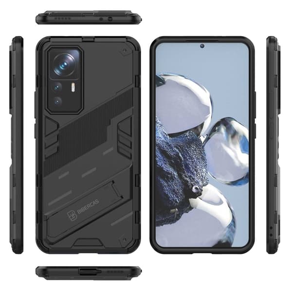 Stöttåligt Xiaomi 12T Pro hybridskal - Svart Svart