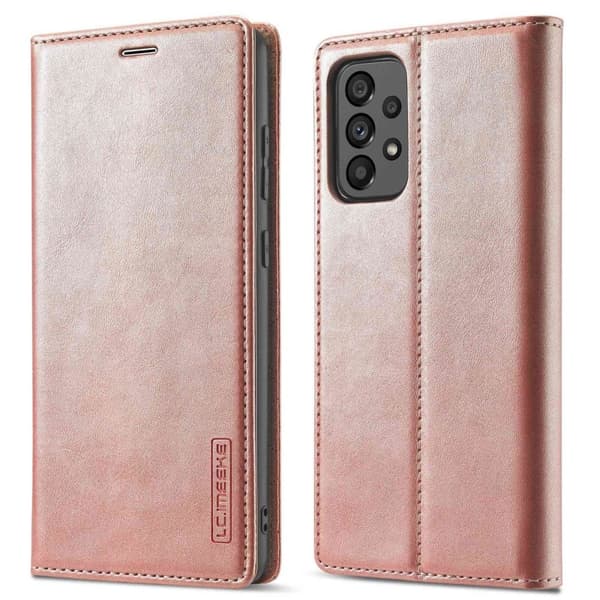 LC.Imeeke läder Samsung Galaxy A73 fodral - Rosa Rosa