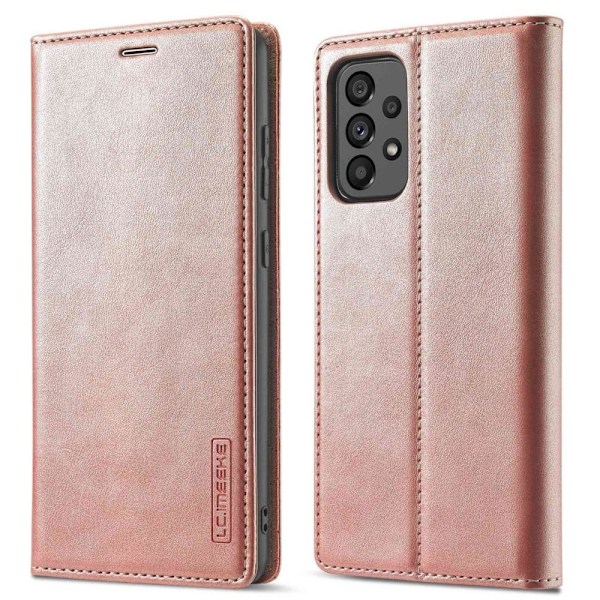 LC.IMEEKE Samsung Galaxy A73 flip etui - Lyserød Pink