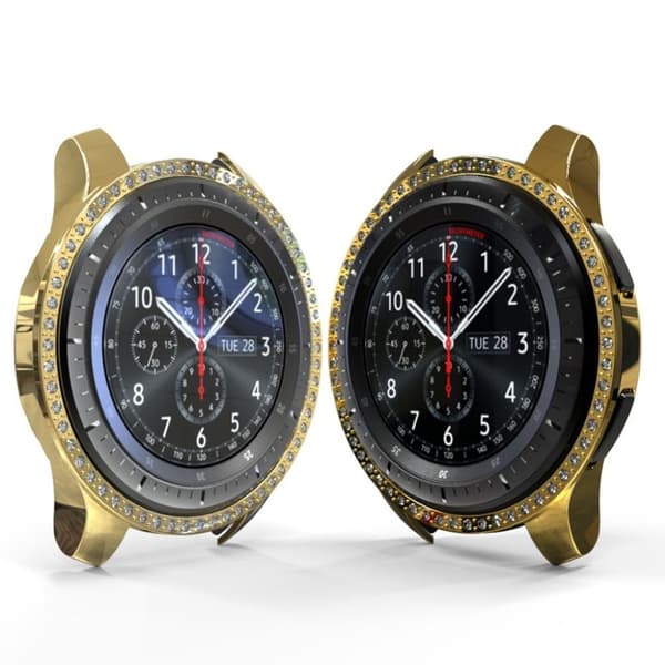 Samsung Galaxy Watch (46mm) dekorram med strass - Guld Guld