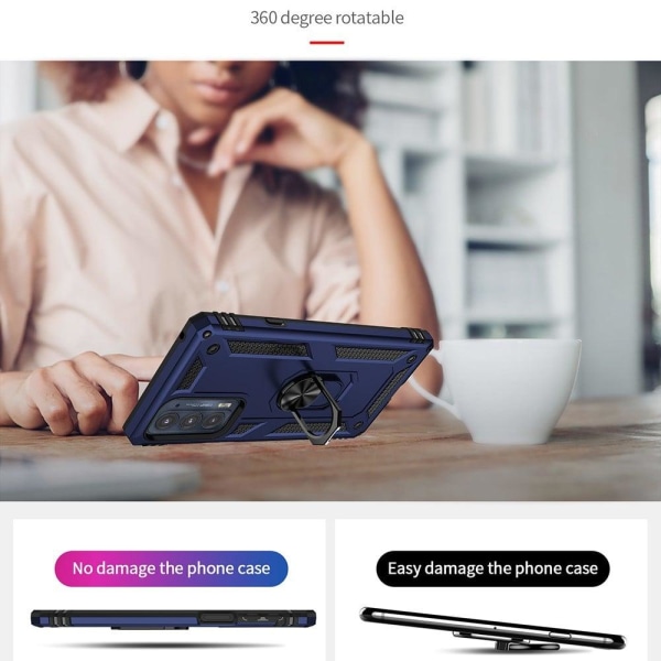 Ringskyddsfodral - Motorola Edge 20 - Blå Blå