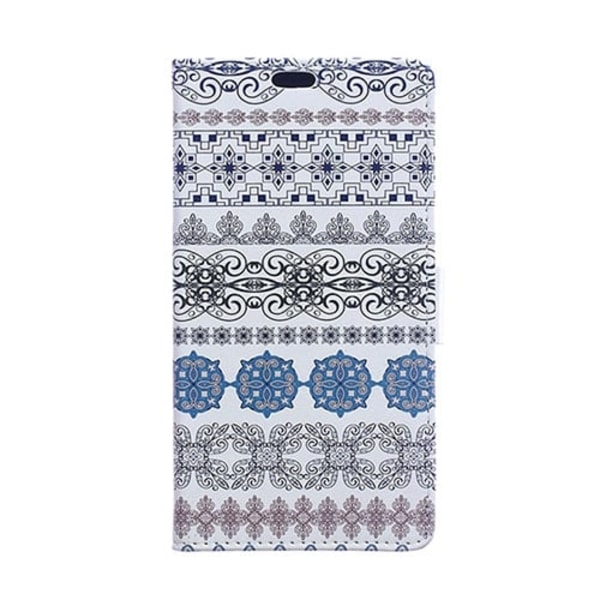 Moberg læder-etui til Huawei P9 Plus - Arabiske blomster Multicolor