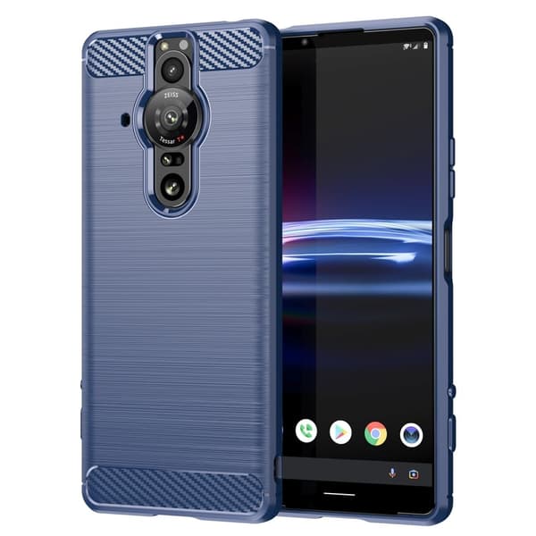Carbon Flex Suojakotelo Sony Xperia Pro-I - Sininen Blue