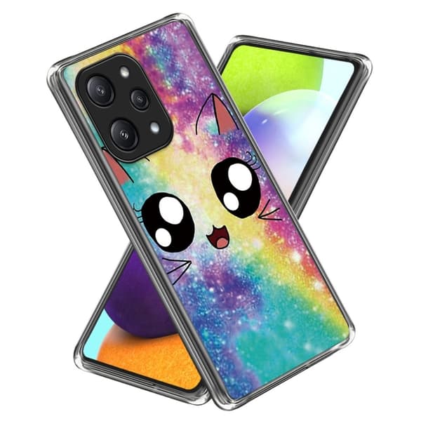 Deco Xiaomi Redmi 12 skal - Regnbåge Katt multifärg