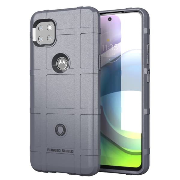 Rugged Shield Motorola Moto G 5G kotelot - Harmaa Silver grey