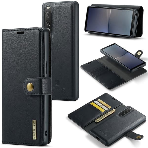 DG.Ming Sony Xperia 10 V 2-in-1 Pung Etui - Sort Black