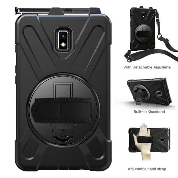 Samsung Galaxy Tab Active 2 X-Formet kombo etui - Helt Sort Black