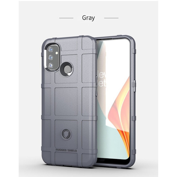 Rugged Shield OnePlus Nord N100 kotelot - Harmaa Silver grey