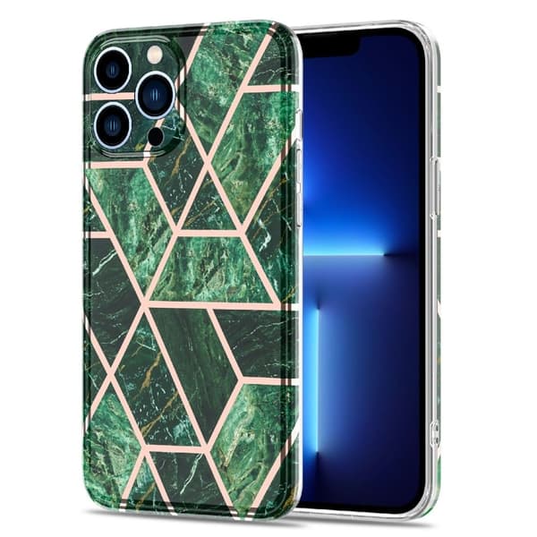Marmor etui til iPhone 13 Pro Max - Grøn Green