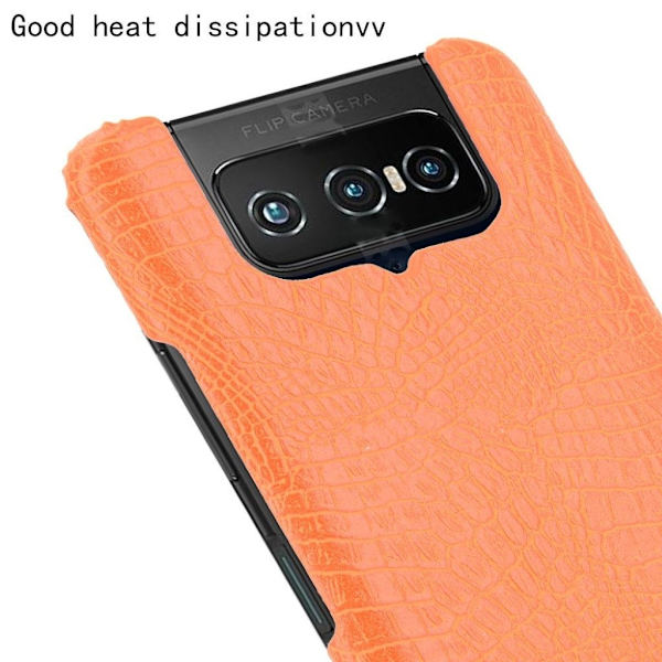 Croco Etui Asus Zenfone 7 / 7 Pro - Oransje Orange