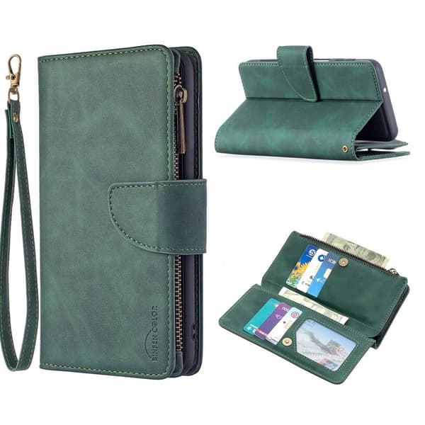 Premium Wallet Samsung Galaxy A12 5g Flip Etui - Grøn Green