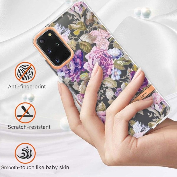 Supertunt och tåligt mjukpärmfodral för Samsung Galaxy S20 Plus - Lila Pion Lila