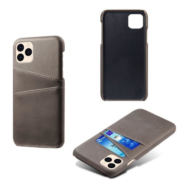 Dual Card iPhone 12 Pro & iPhone 12 cover - Sølv/Grå Silver grey