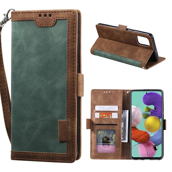 Suburbian läder Samsung Galaxy A51 fodral - Grön Grön