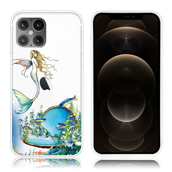 Deco iPhone 12 Pro / iPhone 12 kotelot - Merenneito Multicolor