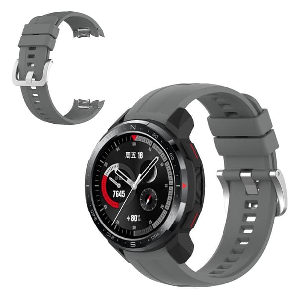 Honor Watch GS Pro silicone watch band - Grey Silvergrå