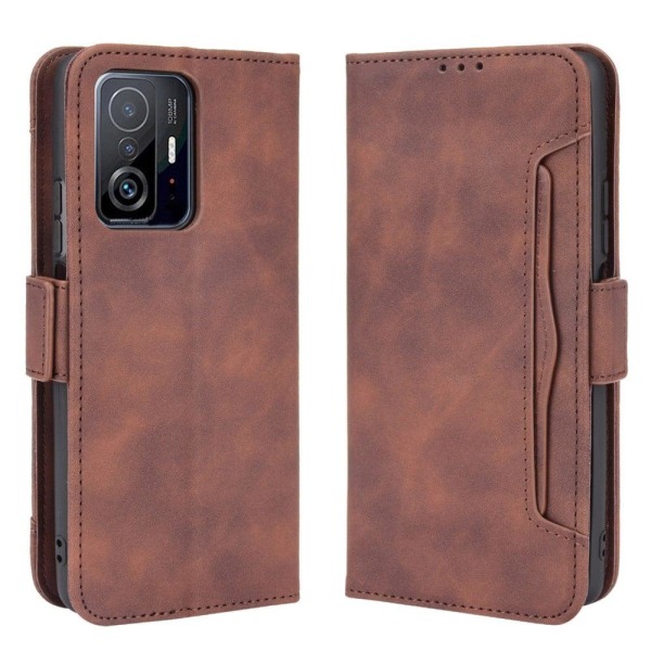 Moderni Nahkalaukku For Xiaomi 11T / 11T Pro - Ruskea Brown