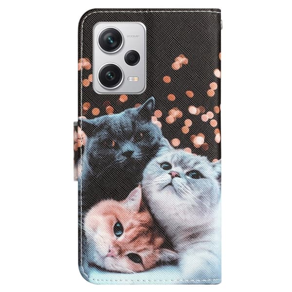 Wonderland Xiaomi Poco X5 Pro / Redmi Note 12 Pro / 12 Pro Speed Flippetui - Katter Black