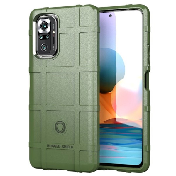 Rugged Shield Etui Xiaomi Redmi Note 10 Pro / 10 Pro Max - Grønn Green