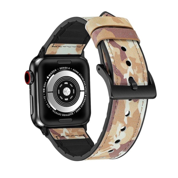 Apple Watch Series 6 / 5 44mm mønster silikone rem - camouflage brun Brown