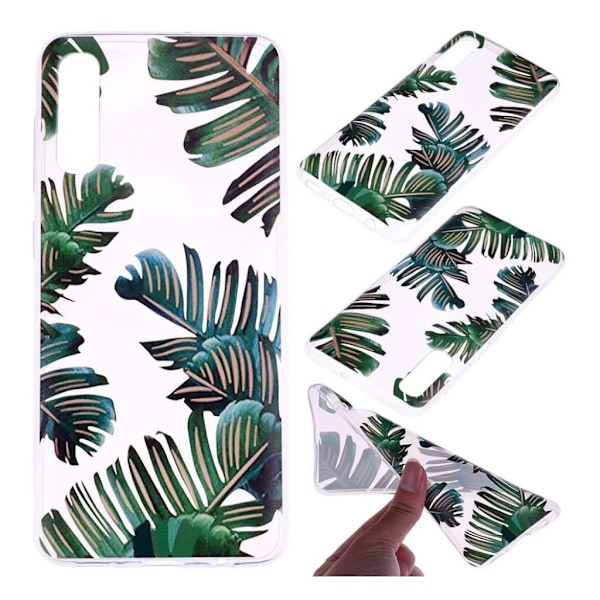 Samsung Galaxy A50 Mönsterfodral - Palmblad Grön
