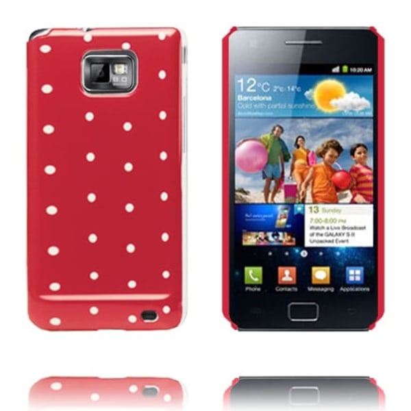 Dots & Colors (Punainen) Samsung Galaxy S2 Suojakuori Red
