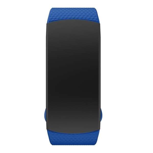 Samsung Gear Fit2 simple silicone watch band - Navy Blue Size: S Blå