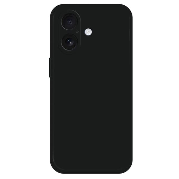 iPhone 16 Plus fleksibelt etui med lige kantbeskyttelse Telefoncover - Sort Black