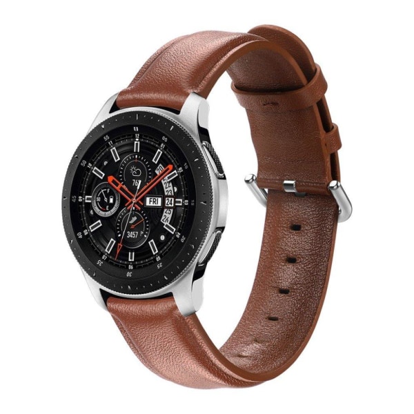 Samsung Galaxy Watch (46mm) aito nahkainen ranneke - Ruskea Brown