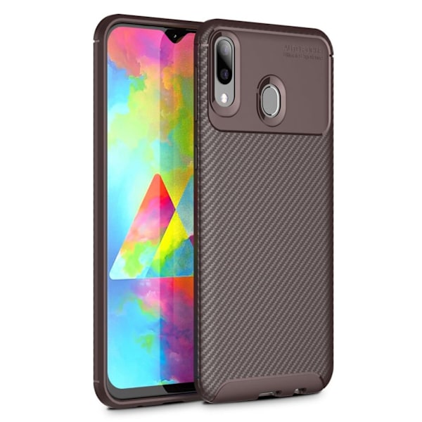 Carbon Shield Samsung Galaxy M20 deksel - Brun Brown