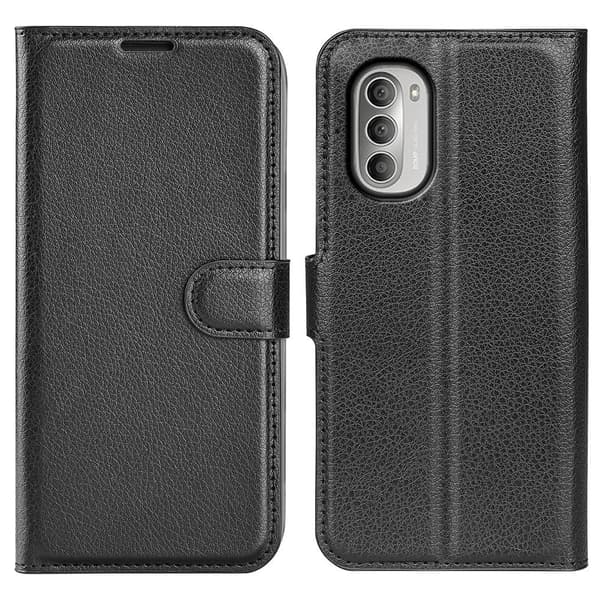 Klassisk Motorola Moto G51 5G Flip Etui - Sort Black