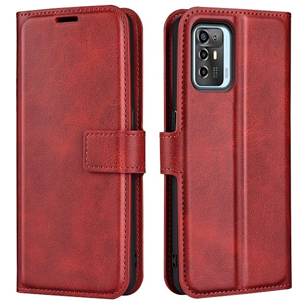 Lompakko Nahkakotelo For ZTE Blade A72 - Punainen Red
