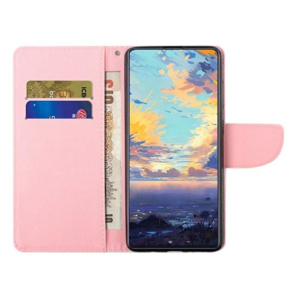 Wonderland Samsung Galaxy A32 flip kuoret - Vaaleanpunainen Sydän Pink