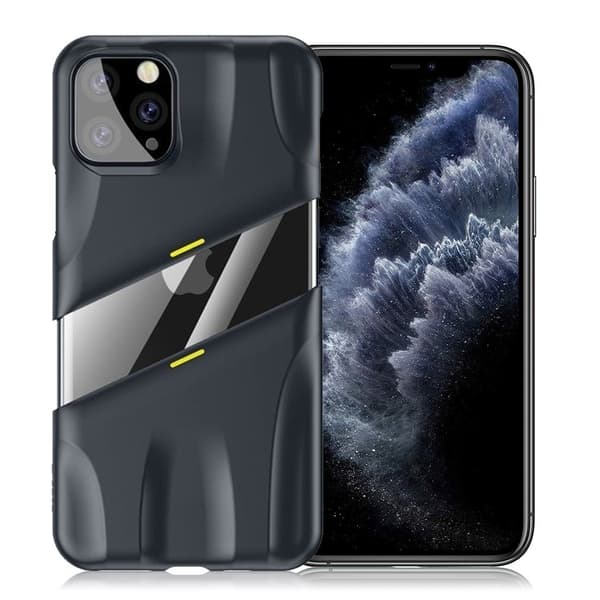 Baseus Lets Go Airflow - iPhone 11 Pro suojakuori - Harmaa / Keltainen Silver grey