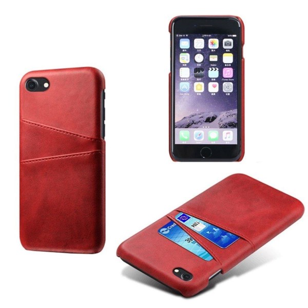 Etui til to kort - iPhone SE 2020 / 8 / 7 - Rød Red