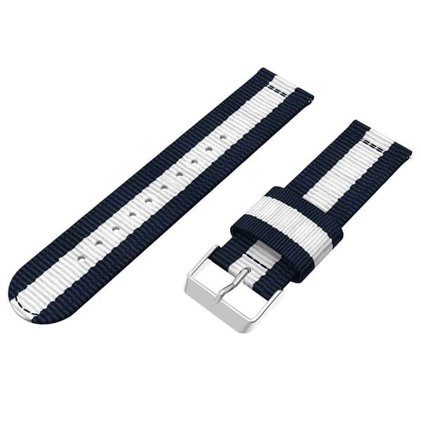 Samsung Galaxy Watch (46mm) erstatnings urrem i nylon - Blå/Hvid Multicolor